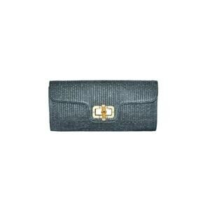 NEW BC HANDBAGS women's bamboo buckle clutch bag in black